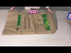 Het Document van douanegrootte Gerecycleerde Kraftpapier Zakken20kg 25kg Gekleefde Multiwall Document Zakken