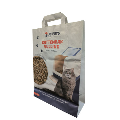 25 kg meerwandige papieren zakken met katoenen touw / PP-touw / gedraaid papieren handvat