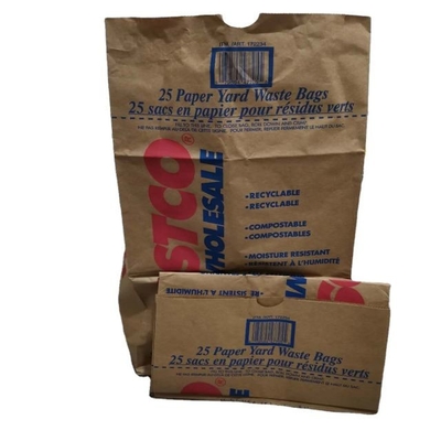 Aangepaste voering Kraftpapier gazon- en bladzakken die afval verzamelen