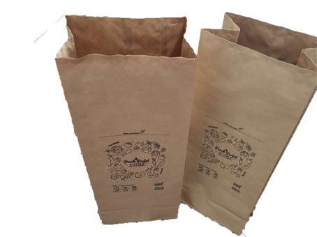 Dubbele de Houtskooldocument van Lagen Bruine Kraftpapier 120g/M2 Zakken