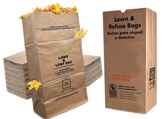 30 Grote het Document van Gal Biodegradable Kraft Paper Bags 120gsm Vuilniszakken