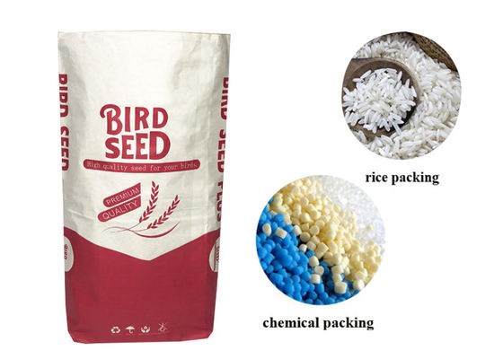 Dubbele Laag25kg Multiwall Kraftpapier Document Zakken voor Cat Litter Animal Feed Packaging