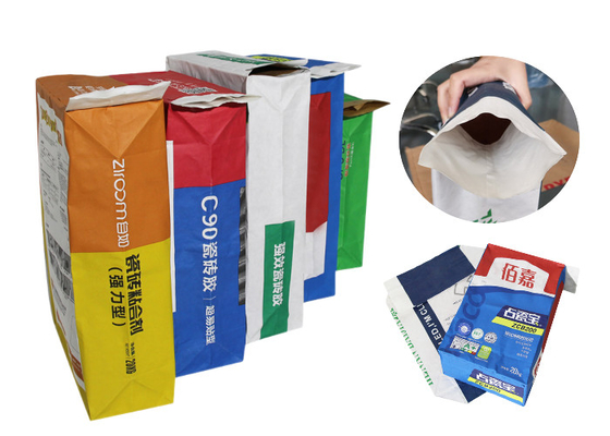Kraftpapier-Document Tarwemeel van de de Vochtigheidsbescherming van de Verpakkingszak 10Kg 25kg 50kg Multiwall het Voedselrang