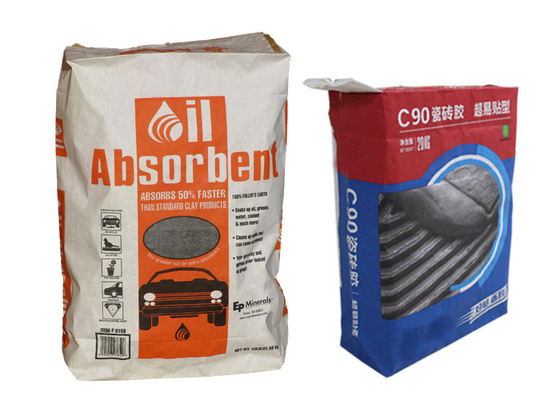 Het Document van Clay Granular Absorbent Pasted Valve Multiwall Zakken 15kg 20kg 25kg