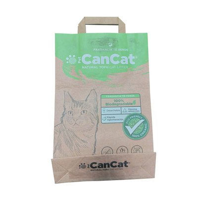 ISO9001 de douane drukte Biologisch afbreekbare Document Zakken voor Cat Litter Packaging