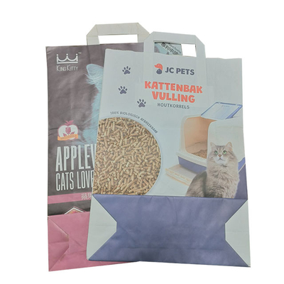 Aangepaste Kraftpapier-Document Zakken voor Cat Little Animal Food