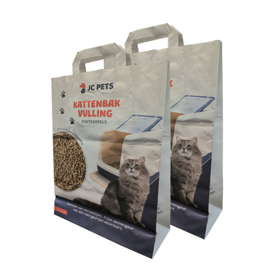 De witte Bruine Kraftpapier-Document Douane Logo Paper Bag Firm Bottom van Verpakkingszakken