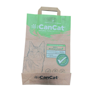 De vochtbestendige Tofu Druk van het de Douaneontwerp van Cat Litter Paper Packaging Bag