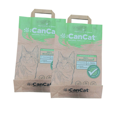 de Hitte van 6L 10L - verzegelde Zij Lege Tofu Cat Litter Bag Custom Printed van het Hoekplaathandvat