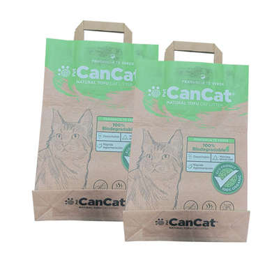 het Document van 6L 10L 12L Kraftpapier Verpakkende Zakken Verzegelde Cat Litter Poop Bags Heat