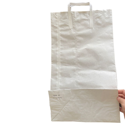 De witte Bruine Kraftpapier-Document Douane Logo Paper Bag Firm Bottom van Verpakkingszakken