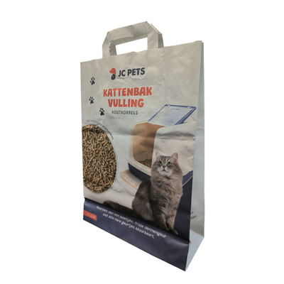 Biologisch afbreekbare Multilayer Kraftpapier-Document Zakken5kg Tofu Cat Litter Packaging Bag