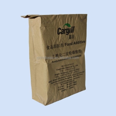20 kg recyclebare papieren ventielzakken zak aangepaste vorm bedrukking wit of bruin