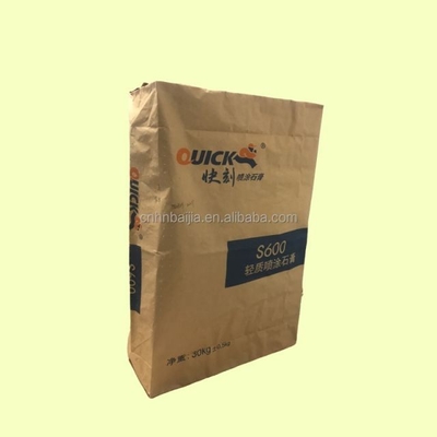20 kg recyclebare papieren ventielzakken zak aangepaste vorm bedrukking wit of bruin