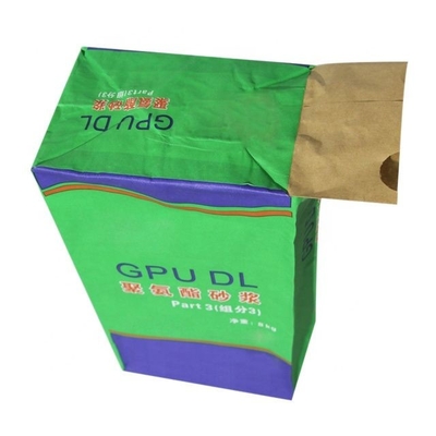 20 kg Valve Kraft Paper Bag Verpakking Op maat gemaakte structuur Vorm Grootte Waterdicht