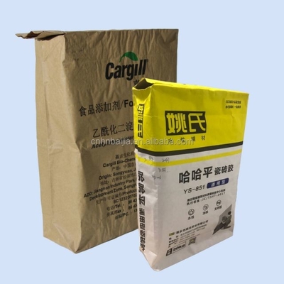 Douane van 15kg 20kg drukte het Document van Multiwall Kraftpapier Klepzakken voor Cementdocument Pak