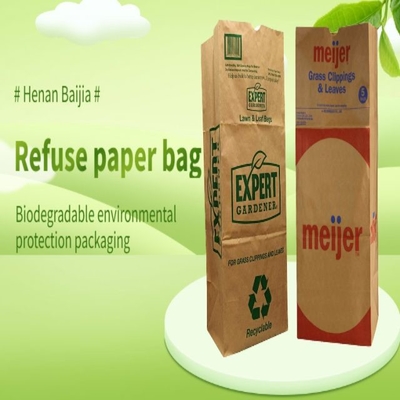 Recyclebare papieren zakken met open bovenkant en aangepaste voering