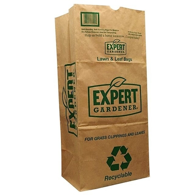 Accepteer aangepaste recyclebare papieren gazonafvalzakken groot 30 gal