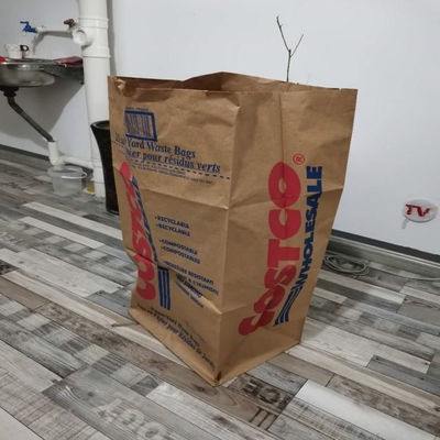 Accepteer aangepaste recyclebare papieren gazonafvalzakken groot 30 gal