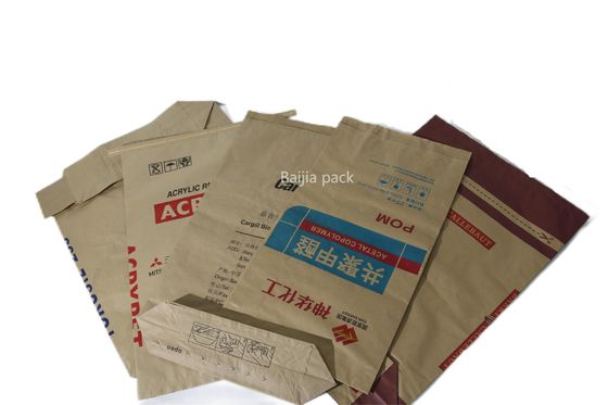 Voedselmateriaal Multiwall Kraftpapierzakjes Multifunctioneel