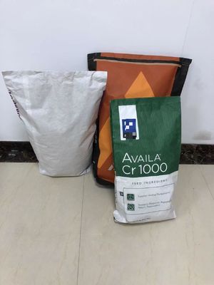 Accepteer aangepaste 25kg knijpbodem papieren zakken met aangepast ontwerp