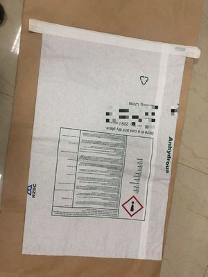 Gepersonaliseerde gezeefde papierzakken met open mond met meerdere muren voor diervoeders en additieven