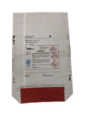 25 kg Multiwall papieren zakken Vierkante bodem Open mond voor chemische verpakkingen