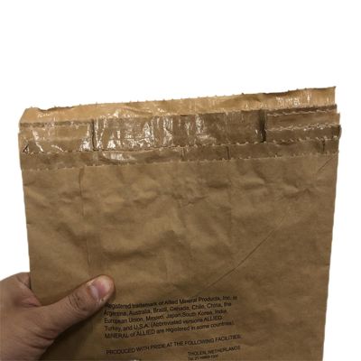 25 kg papier Pbom zak mond warmte verzegeld voor verpakking van bouwmaterialen en vuurvaste materialen