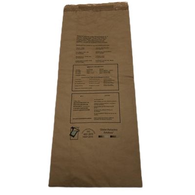 25 kg papier Pbom zak mond warmte verzegeld voor verpakking van bouwmaterialen en vuurvaste materialen