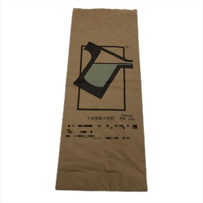 25 kg papier Pbom zak mond warmte verzegeld voor verpakking van bouwmaterialen en vuurvaste materialen