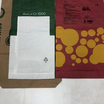 Witte of bruine warmteverzegelde papieren zakken aangepaste dikte multiwall kraft papieren zakken