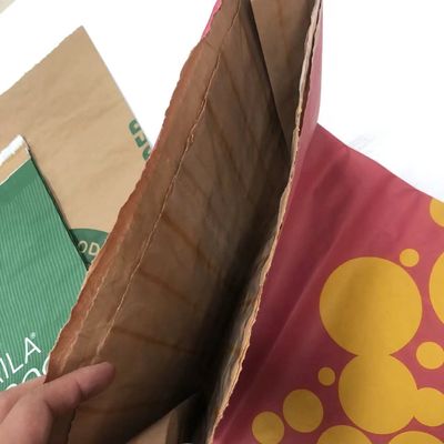 Op maat gedrukte multiwall papieren zakken Kraft zak met ingebouwde in PE