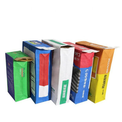 2 laag 3 laag kraft papier klepzakken met plastic binnenkant voor verpakking cement putty chemisch poeder houder 20kg 25kg 50kg