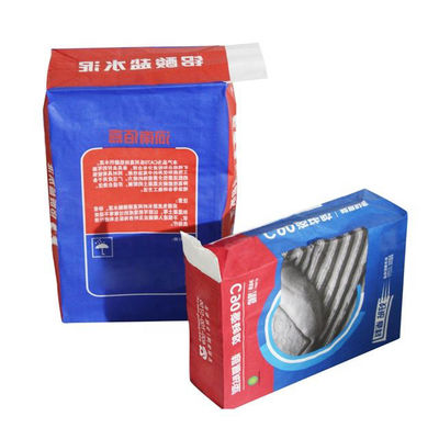 2 laag 3 laag kraft papier klepzakken met plastic binnenkant voor verpakking cement putty chemisch poeder houder 20kg 25kg 50kg