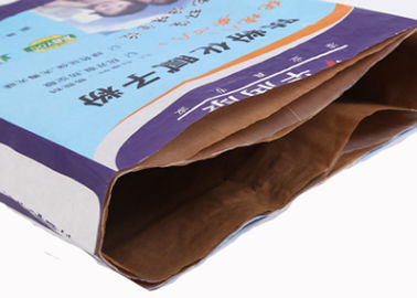 Het Document van Multiwall Kraftpapier van de Flexodruk Zakken 3 Vouw 20kg 40kg Vochtbestendige Mouldproof