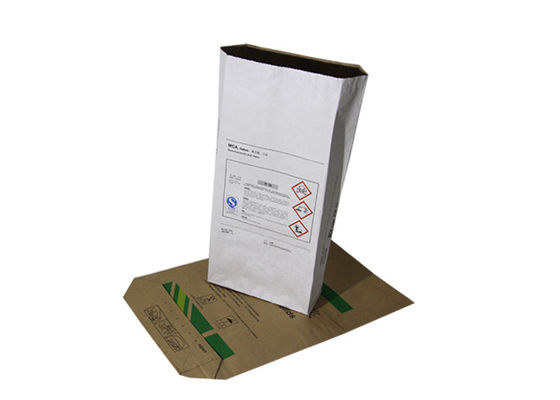 25kg Multi Layers Kraft Paper Bag Custom Printing With Flat Bottom