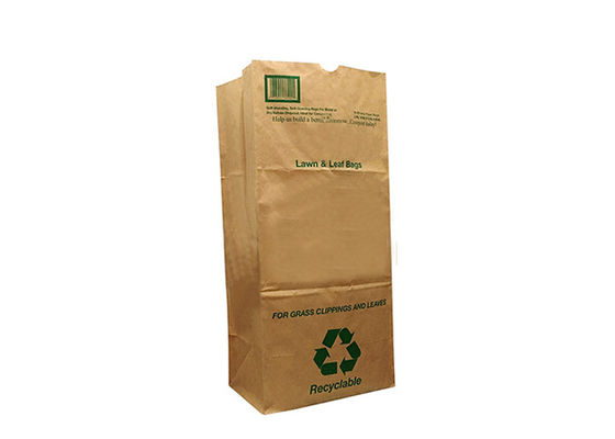 het Document van 125gsm Multiwall Kraftpapier het Afvalzakken van de Zakken Op zwaar werk berekende Yard met Aangepast Embleem