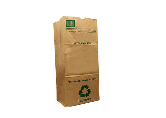 200 Microns het Document van Multiwall Kraftpapier van het Zakken25kg Gazon en Blad Afvalzakken