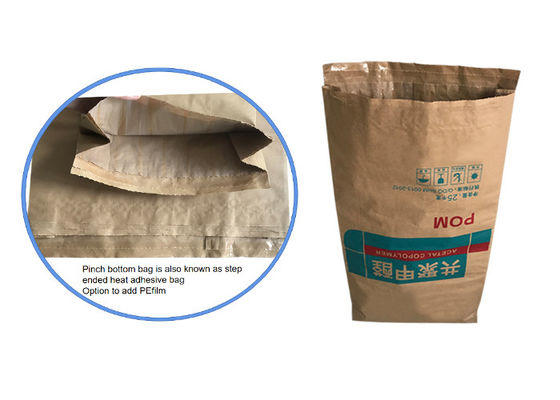 Aangepaste Hete de Bodemdocument van het Smeltingssnuifje het Document van Zakkenmultiwall Kraftpapier Verpakkende Zakken