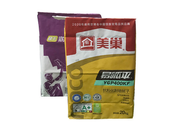De aangepaste het Document van de Embleem25kg Multimuur de Klepcement van Zakkenkraftpapier Verpakking doet 50kg in zakken