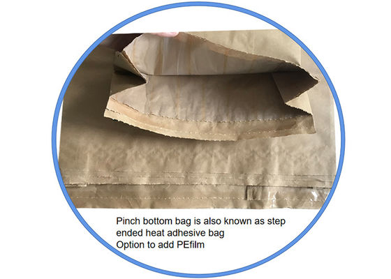 De gekleefde Verpakkende Document Zakken pasten 3 Lagen aan van 25kg 50kg de Hitte - verzegel Voedingsmiddelen