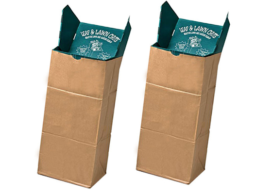 Het Document van de het Gazon Vierkante Bodem van Multiwall Kraftpapier van het gazonafval Zak 300mm 400mm 900mm