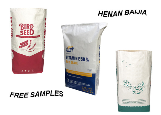 Bouwnijverheidspe het Document van Kraftpapier Waterdichte Deklaag 25Kg 50Kg van de Zak de Vierkante Bodem