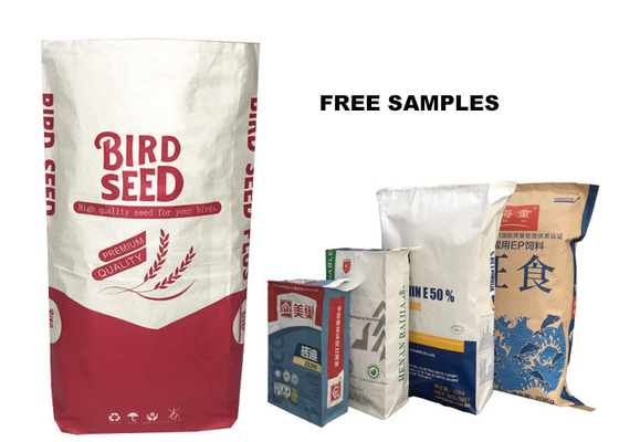 Het BroodTarwemeel van douanelogo kraft paper bag for Verpakking