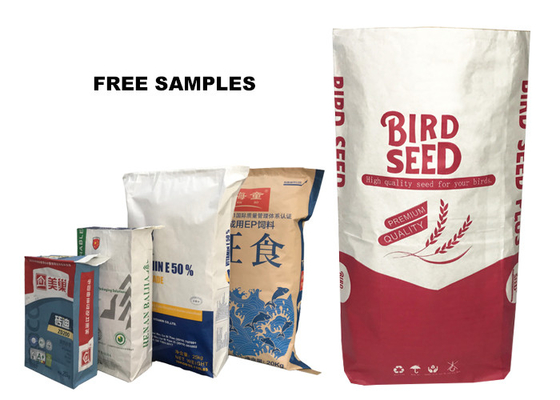 15kg de douane Gedrukte het Document van Multiwall Kraftpapier Zak van de Zakklep voor Cementdocument Pak