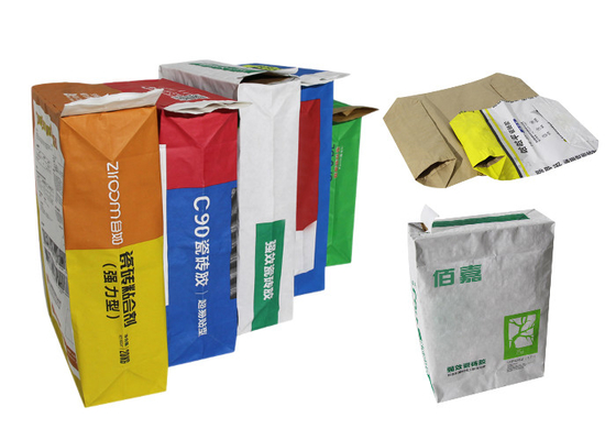 Waterdichte het Document van 20kg 50kg Kraftpapier Klepzak Verpakking voor Cement