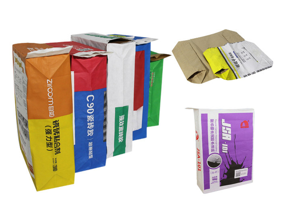 Aangepaste Gekleefde het Document van Klepmultiwall Zakken 20kg 25kg voor Chemisch Poeder