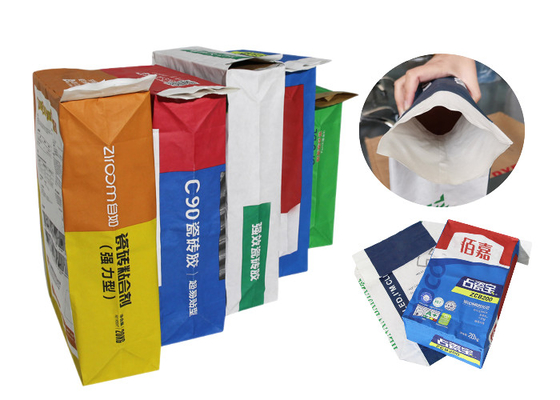 25kg kraftpapier-Document Gekleefde het Document van Klepmultiwall Zak voor Chemisch Poeder