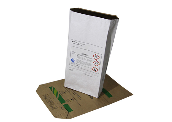 Vloeibare het Document van Morserij Absorberende Multiwall Kraftpapier Zak Aangepaste 20kg 25kg