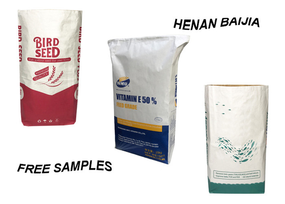 Gekleefd het Document van Multiwall Kraftpapier van de Voedselrang het Citraat Dierenvoer van het Zakken20kg 25kg Natrium